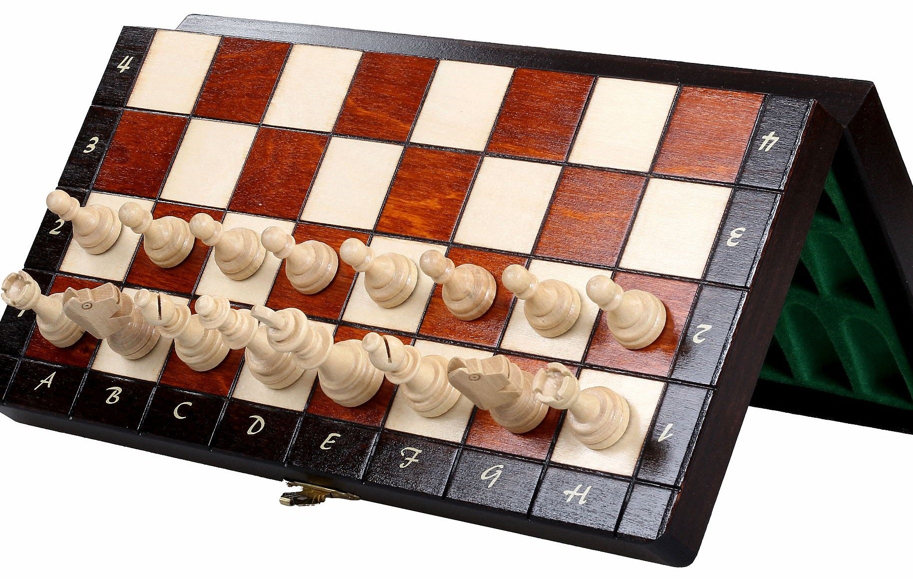 Magnetisches Holzschach Lux 28 × 28 cm - Reiseschachspiel - Magnetisches Holzschach Lux 28 × 28 cm - Reiseschachspiel