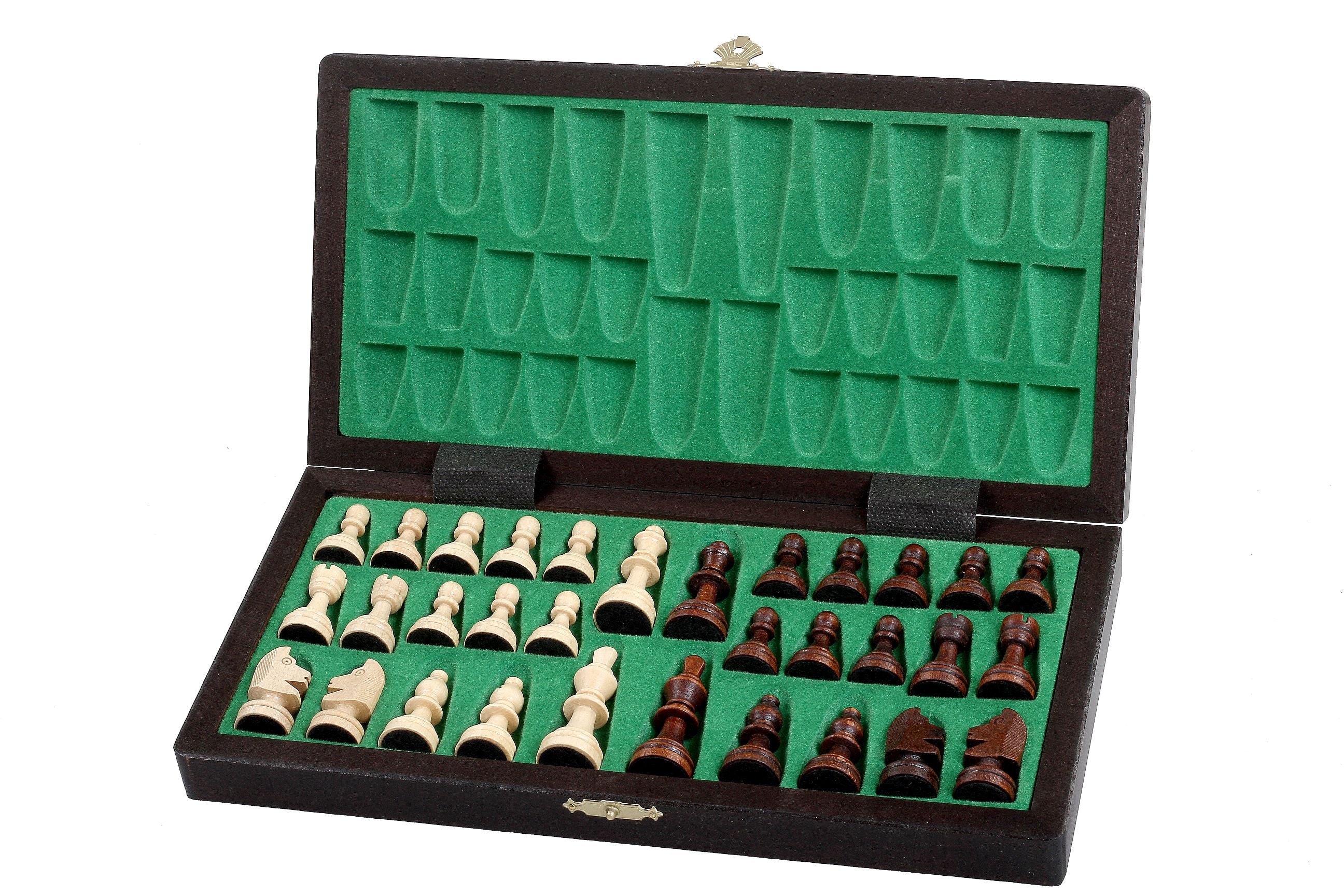 Magnetisches Holzschach Lux 28 × 28 cm - Reiseschachspiel - Magnetisches Holzschach Lux 28 × 28 cm - Reiseschachspiel