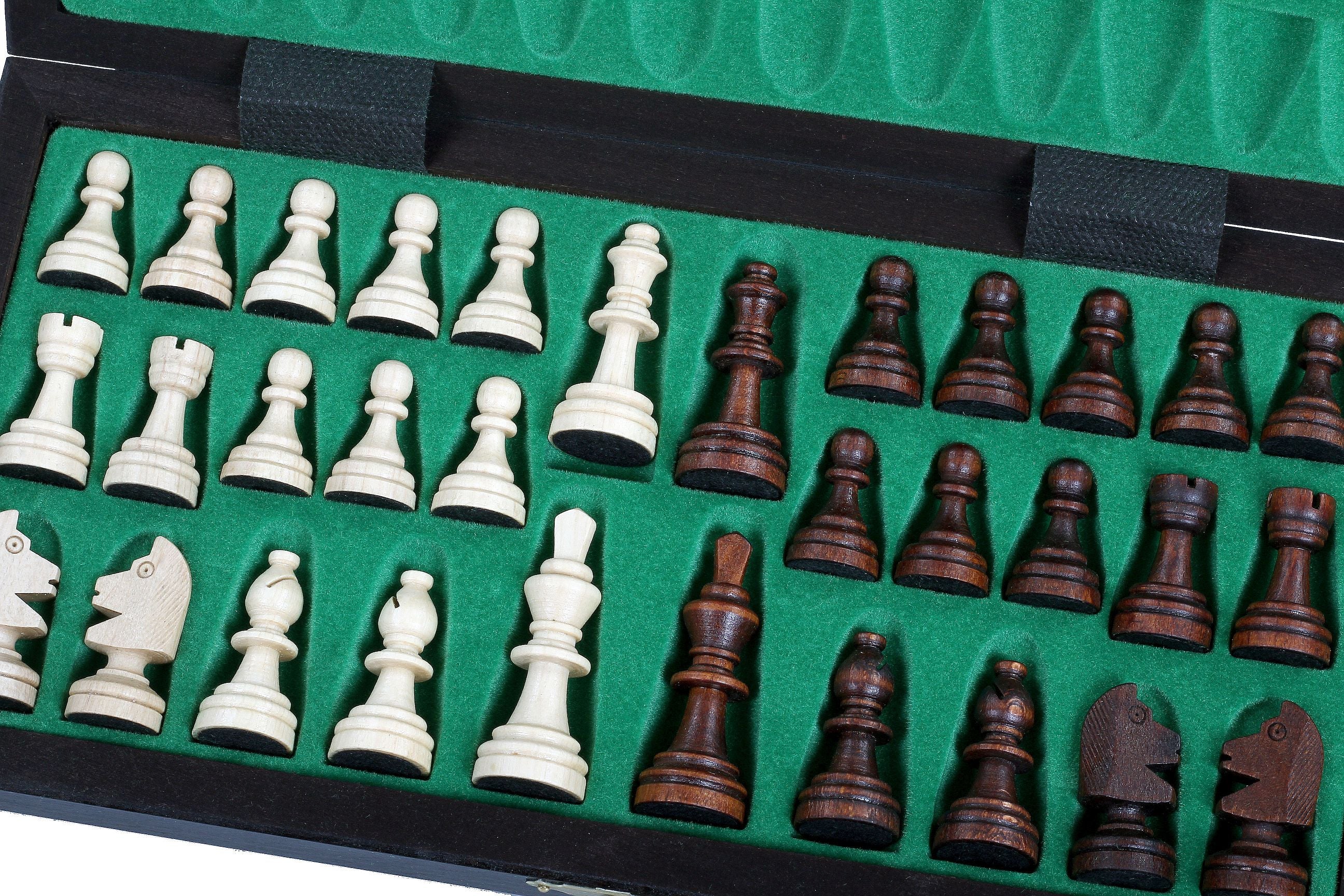 Magnetisches Holzschach Lux 28 × 28 cm - Reiseschachspiel - Magnetisches Holzschach Lux 28 × 28 cm - Reiseschachspiel