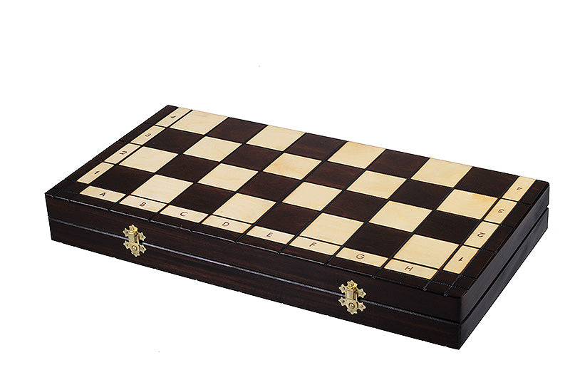 Großes Holz Schachspiel 49x49 cm  - Klappbar - Staunton Figuren - Feld 52 mm - Großes Holz Schachspiel 49x49 cm  - Klappbar - Staunton Figuren - Feld 52 mm
