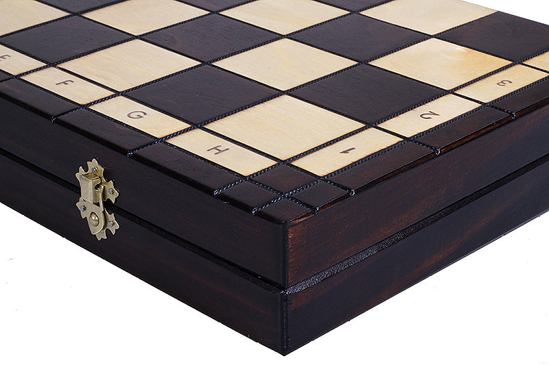 Großes Holz Schachspiel 49x49 cm  - Klappbar - Staunton Figuren - Feld 52 mm - Großes Holz Schachspiel 49x49 cm  - Klappbar - Staunton Figuren - Feld 52 mm