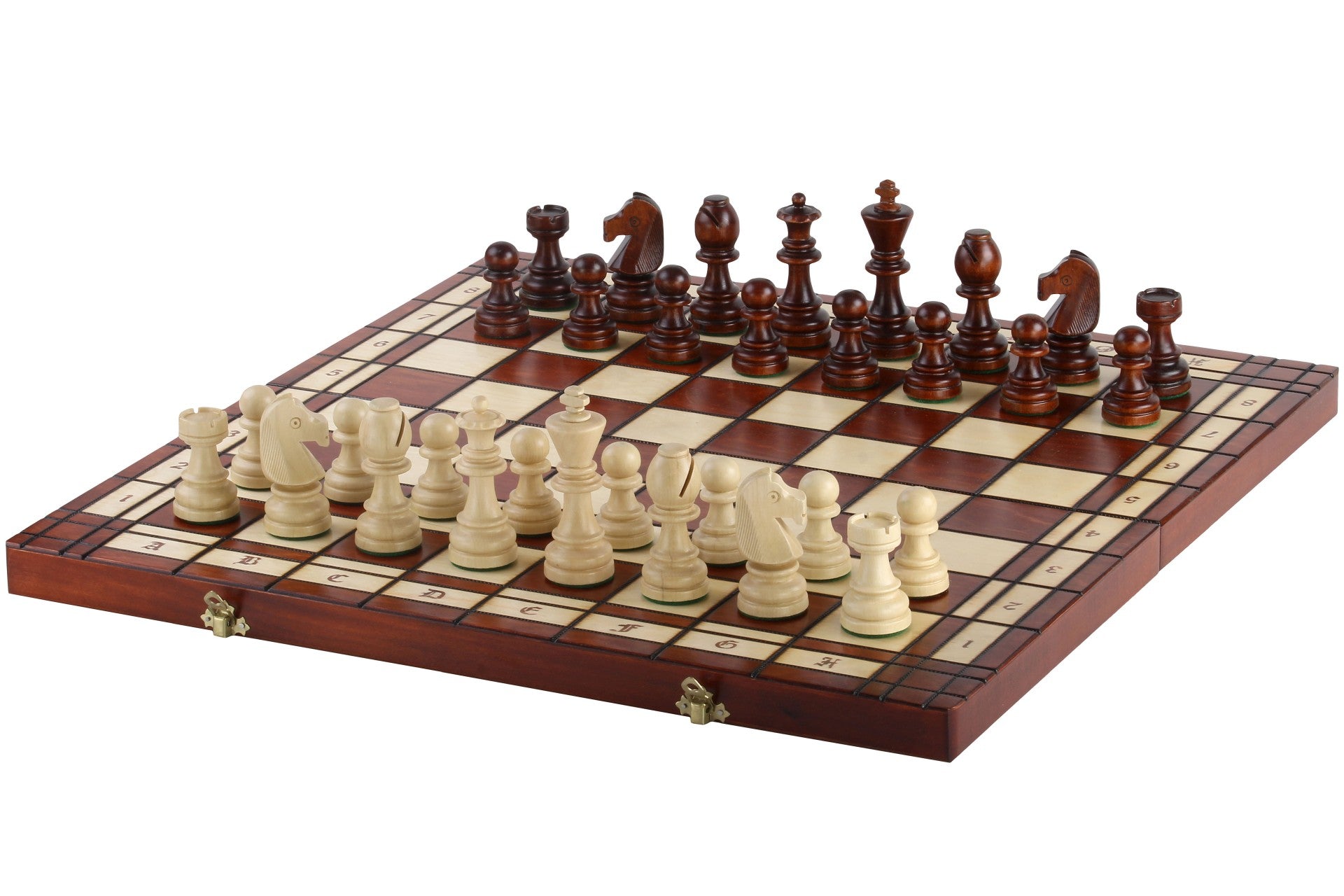 Großes Holzschachspiel Nr. 8 (55 × 55 cm) mit Staunton-Figuren - Großes Holzschachspiel Nr. 8 (55 × 55 cm) mit Staunton-Figuren