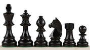 No6 Schwarzes Schachbrett+ 3.75" Deutsche Ebonisierte Figuren-NurSchach