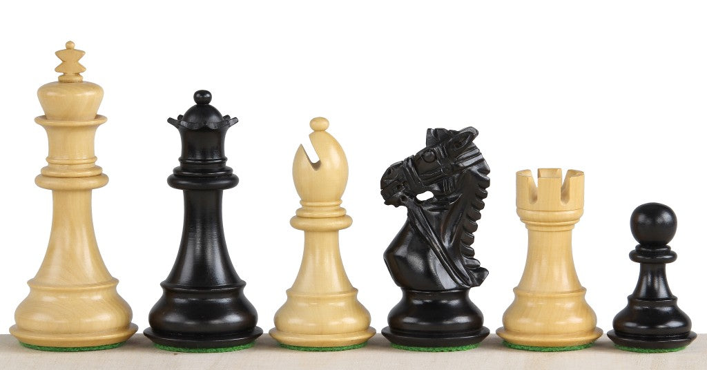 King's Bridal Ebony Chess Figures 3.75 Carved Wooden - King's Bridal Ebony Chess Figures 3.75 Carved Wooden