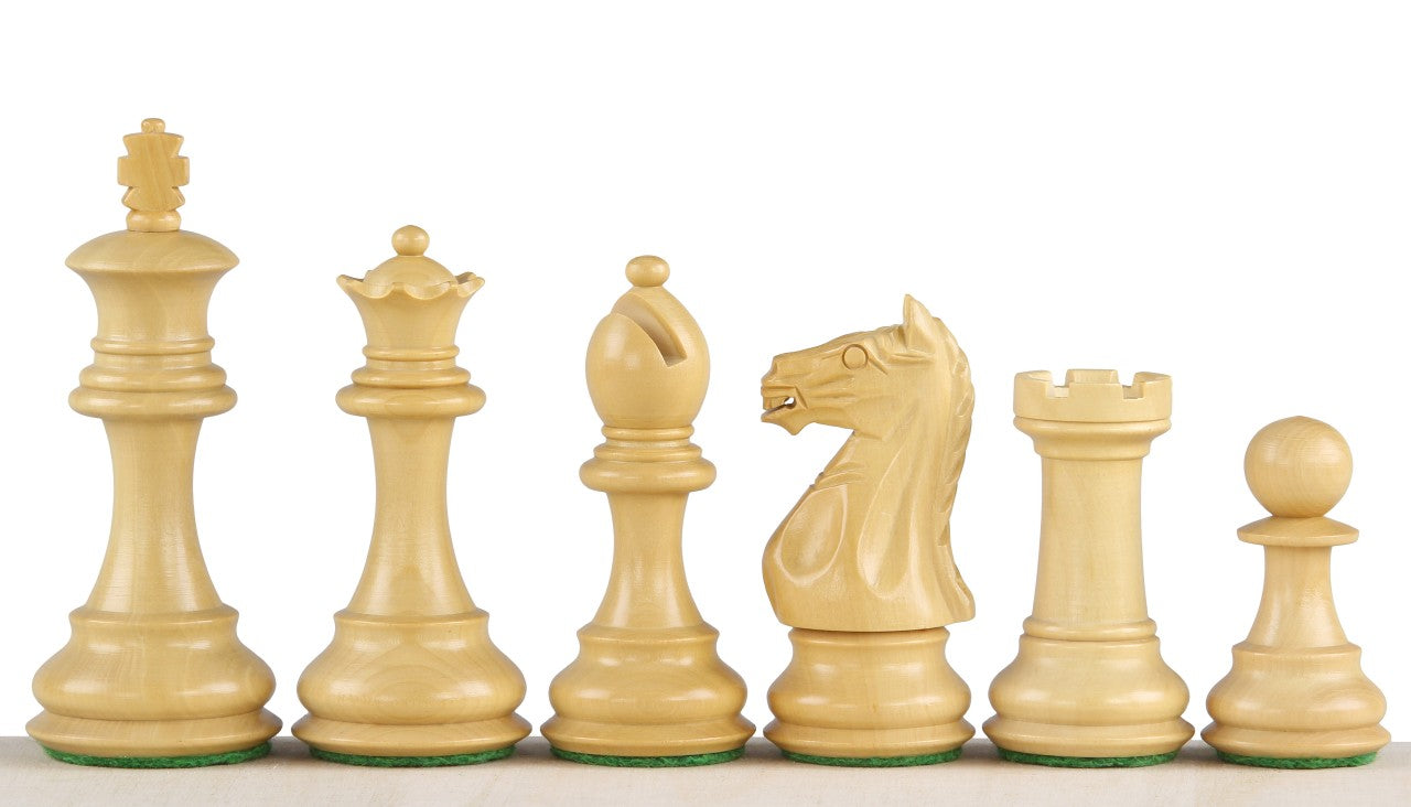 Oxford Chess Figures 3.5 Inch Carved Wooden - Oxford Chess Figures 3.5 Inch Carved Wooden