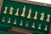 MAGNETISCHES Schachspiel mit eingelegtem Schachbrett, 25 cm
