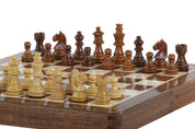 MAGNETISCHES Schachspiel mit eingelegtem Schachbrett, 25 cm