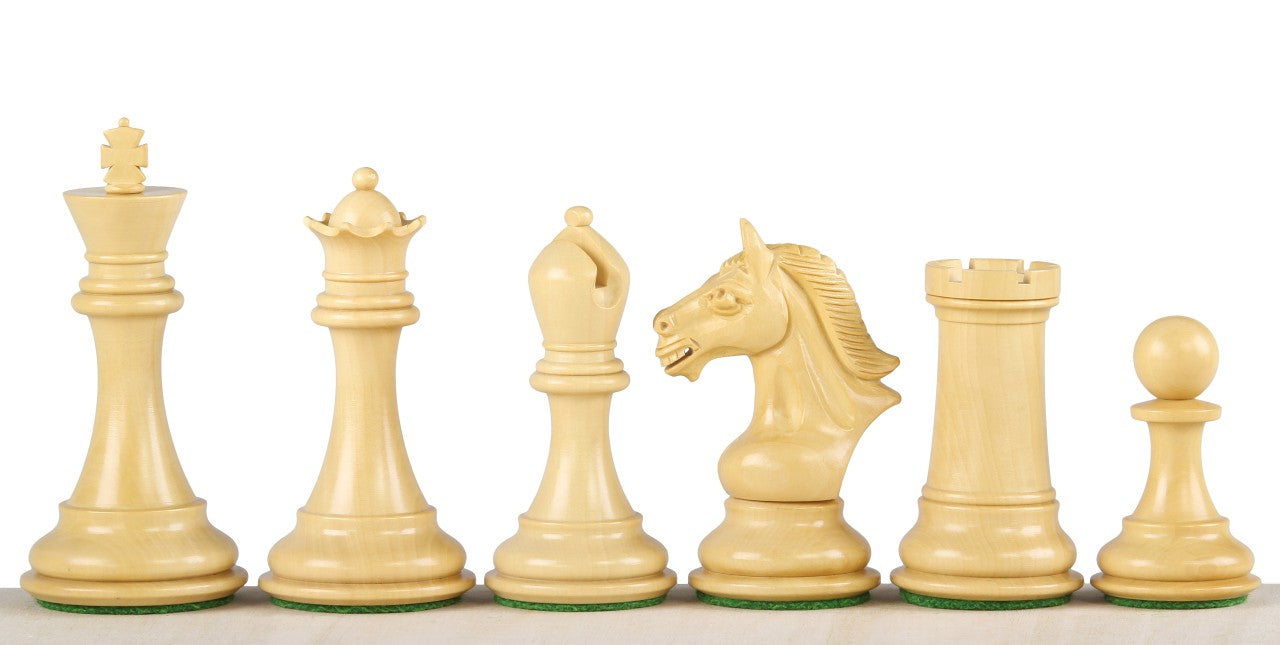 EBENHOLZ-DERBY-SCHACHFIGUREN 4 ZOLL - EBENHOLZ-DERBY-SCHACHFIGUREN 4 ZOLL