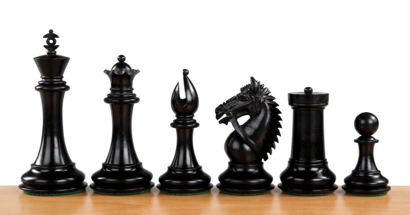 Hergestellt in Amerika Ebenholz 4 Zoll Schachfiguren - Hergestellt in Amerika Ebenholz 4 Zoll Schachfiguren