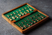 Magnetisches Holzschachspiel mit Intarsien - 30 cm
