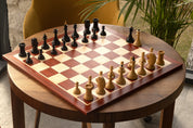 Queen's Gambit Schachfiguren 1957 Ebenholz Buchsbaum 4 Zoll