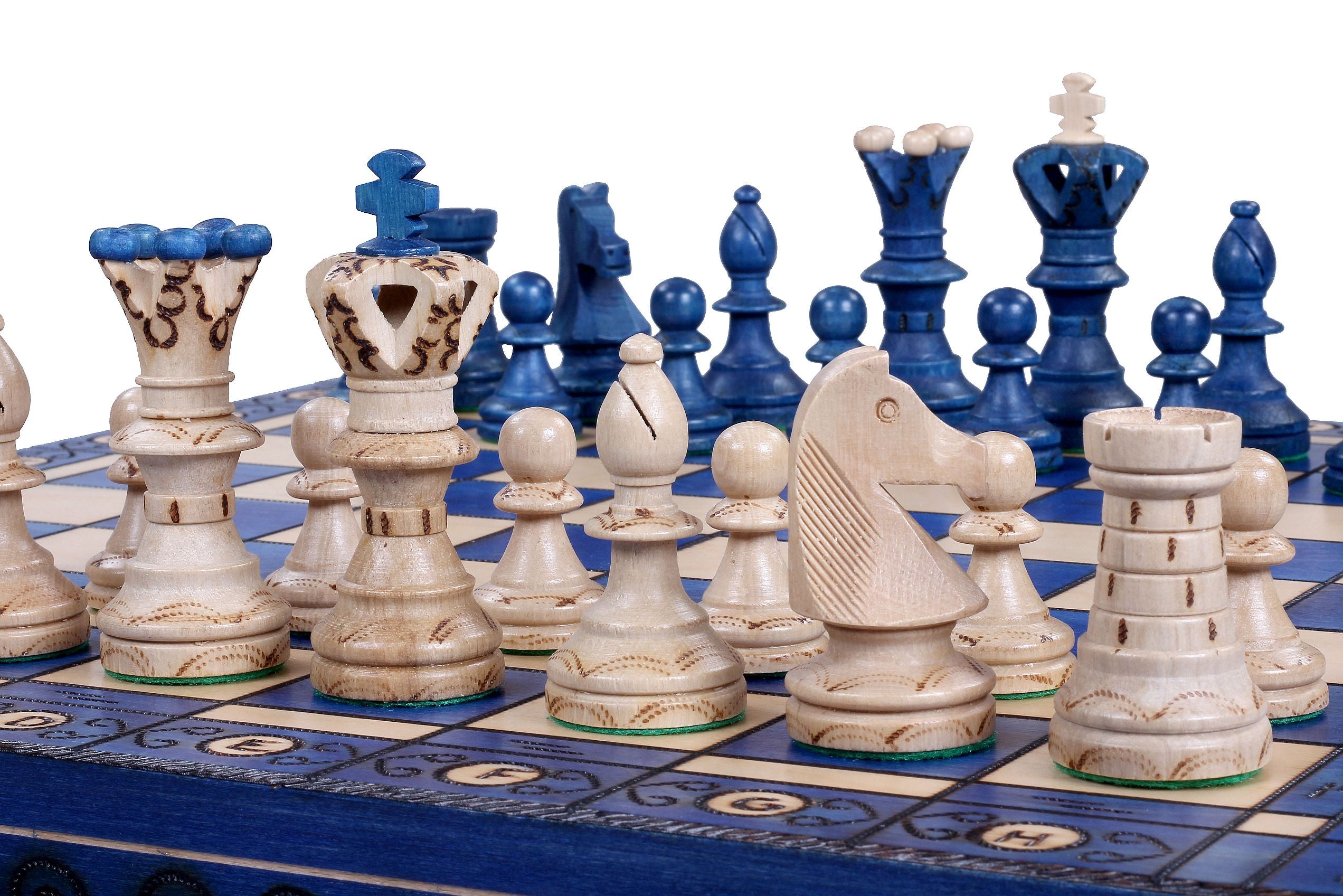 Massives Schach AMBASADOR BLUE (54cm) - Massives Schach AMBASADOR BLUE (54cm)