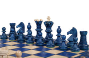 Massives Schach AMBASADOR BLUE (54cm)
