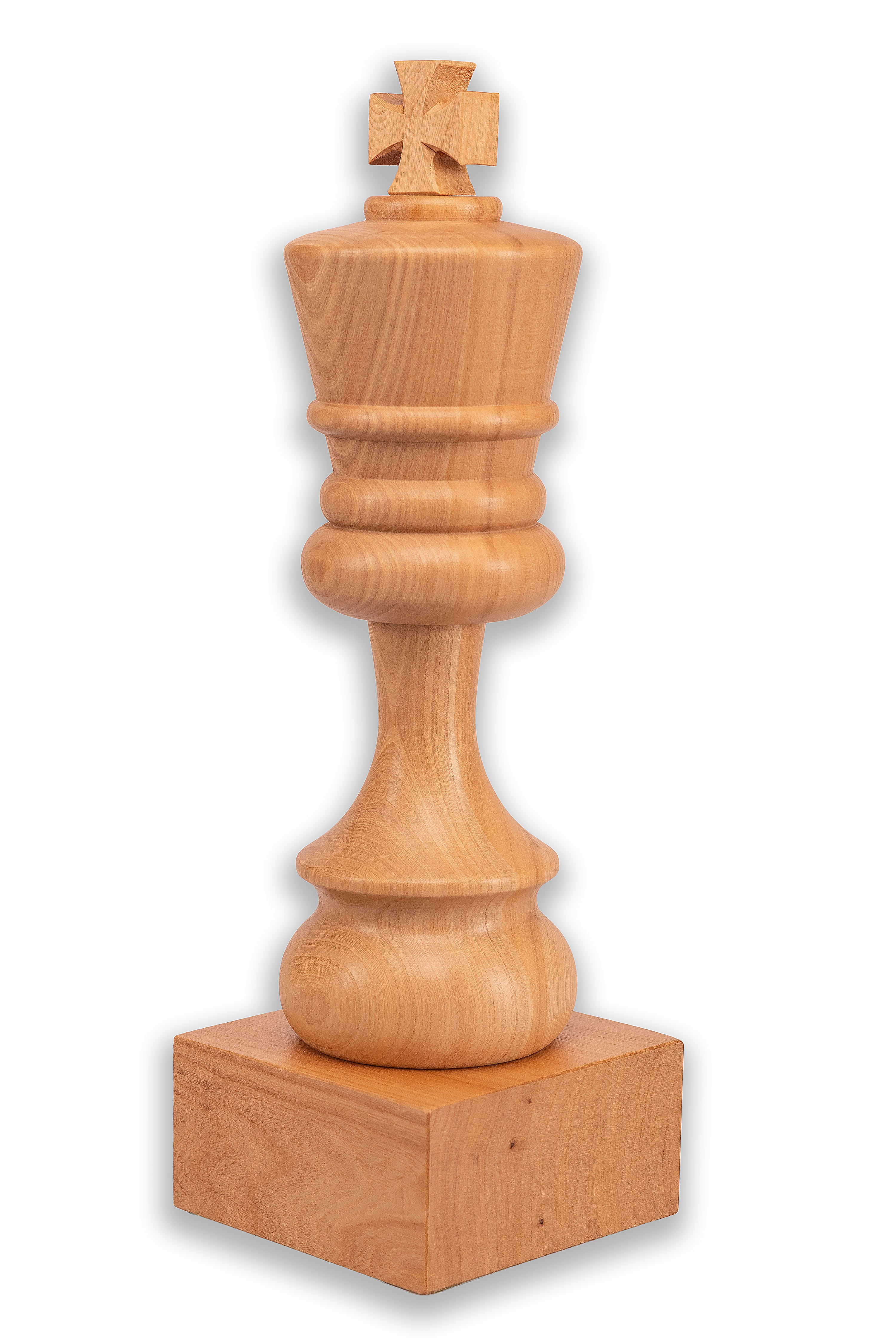 Schachpokal aus Holz - Weißer König - Schachpokal aus Holz - Weißer König