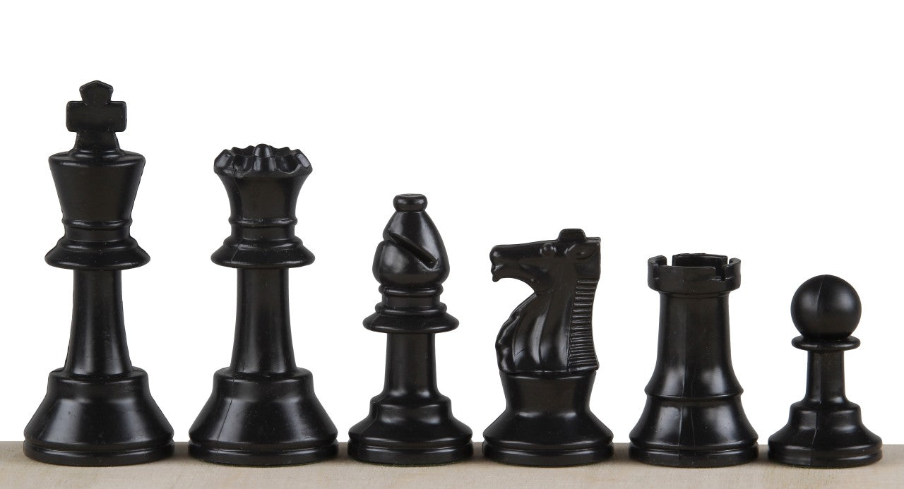 Staunton Schachfiguren Nr. 3, weiß/schwarz (König 64 mm) - Staunton Schachfiguren Nr. 3, weiß/schwarz (König 64 mm)