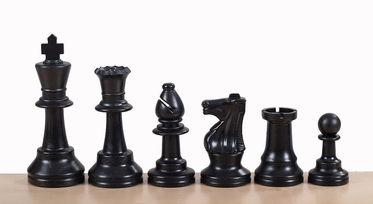 Staunton Chess Figures No.6, weiß/schwarz (König 96mm) - Staunton Chess Figures No.6, weiß/schwarz (König 96mm)
