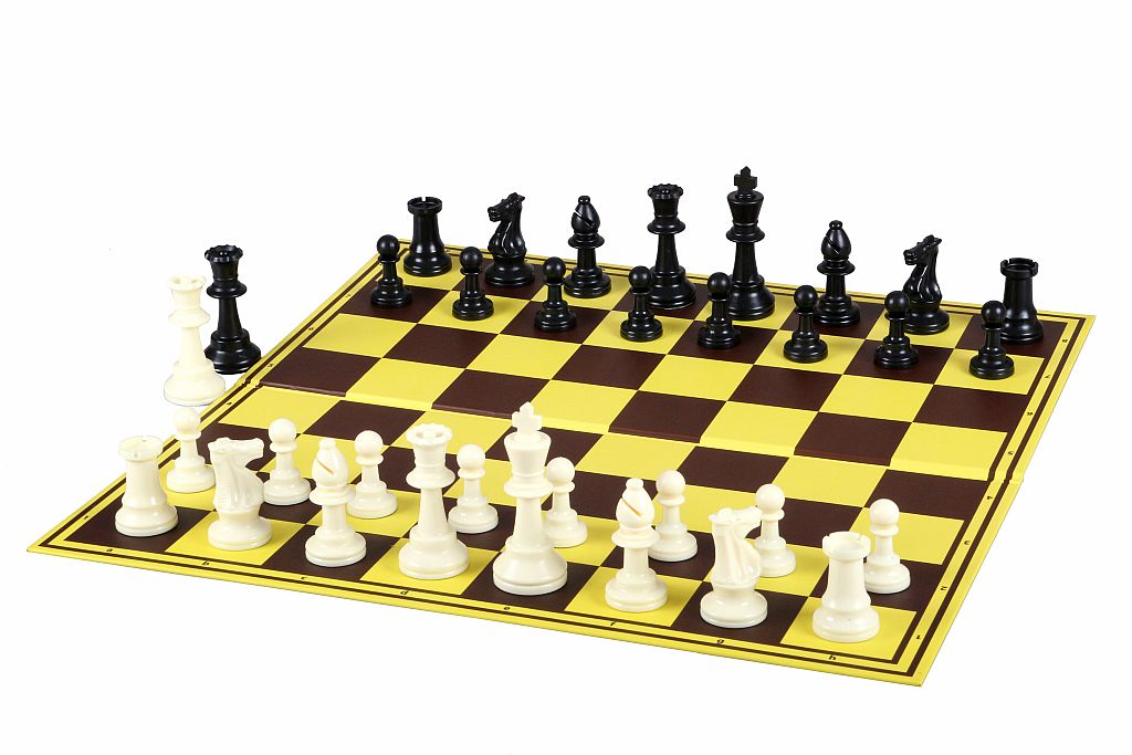 Staunton Chess Figures No.6, weiß/schwarz (König 96mm) - Staunton Chess Figures No.6, weiß/schwarz (König 96mm)