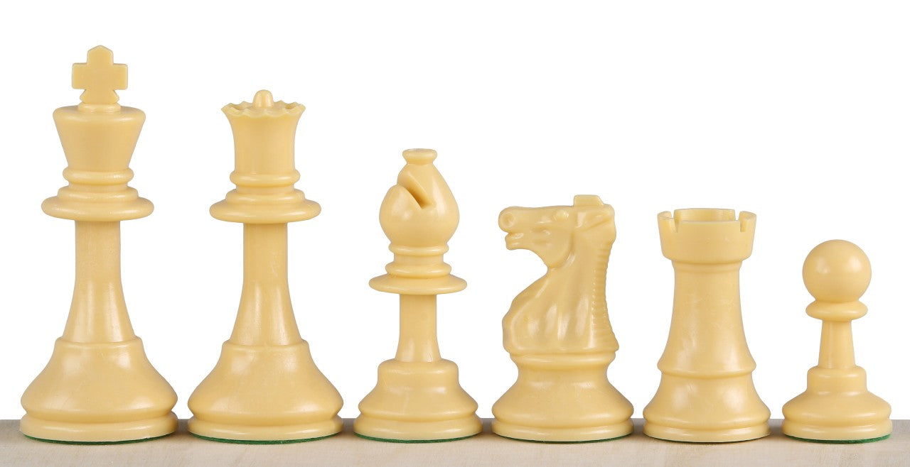 Club Staunton Schachfiguren Nr. 6, creme/schwarz (König 96 mm) - Club Staunton Schachfiguren Nr. 6, creme/schwarz (König 96 mm)