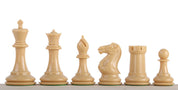 Exklusive Staunton Schachfiguren Nr. 6, creme/schwarz, metallbeschwert (König 95 mm)