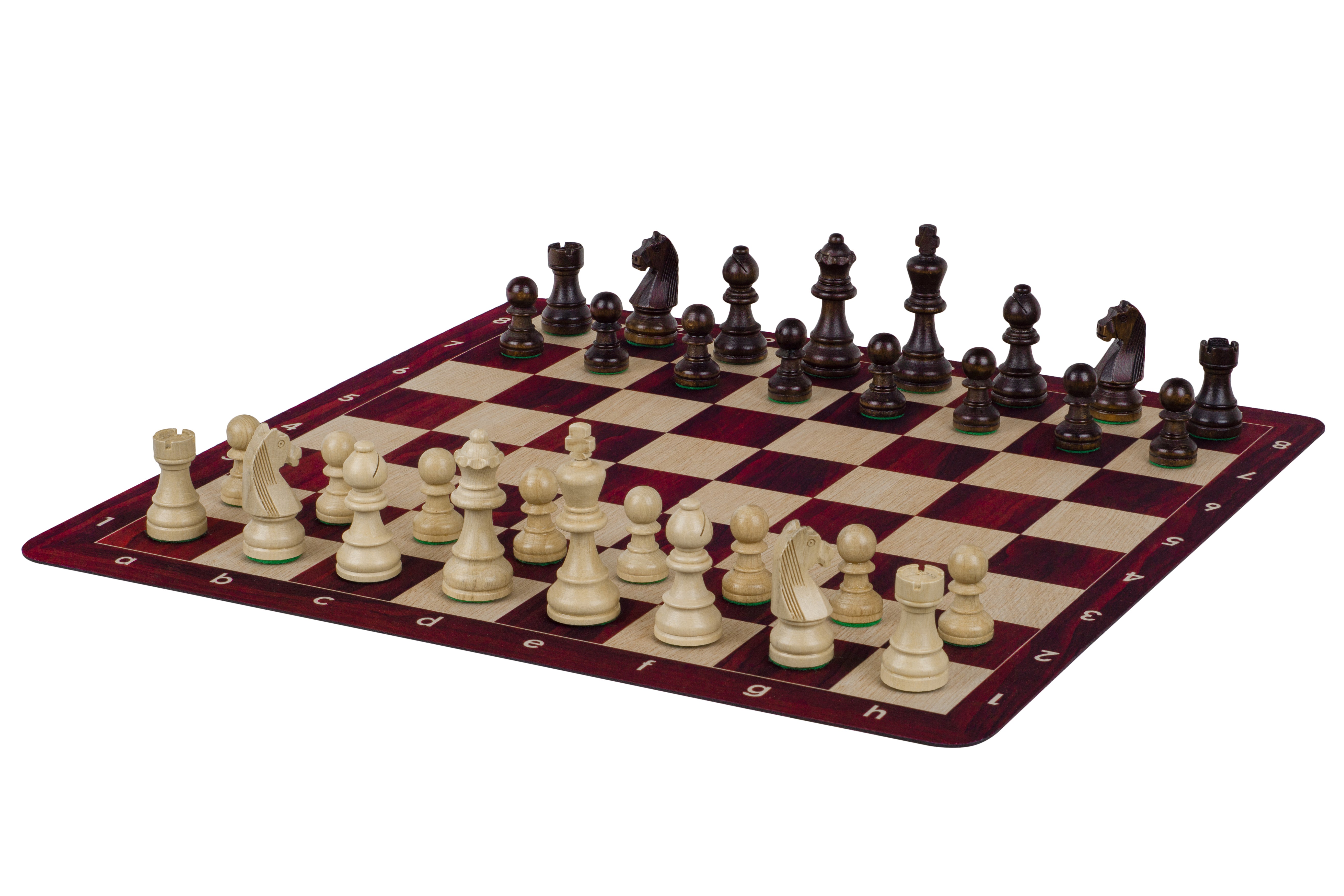 Aufrollbares Schachbrett Nr. 6 (51 cm), rutschfester MAHOGANY-Boden - Aufrollbares Schachbrett Nr. 6 (51 cm), rutschfester MAHOGANY-Boden