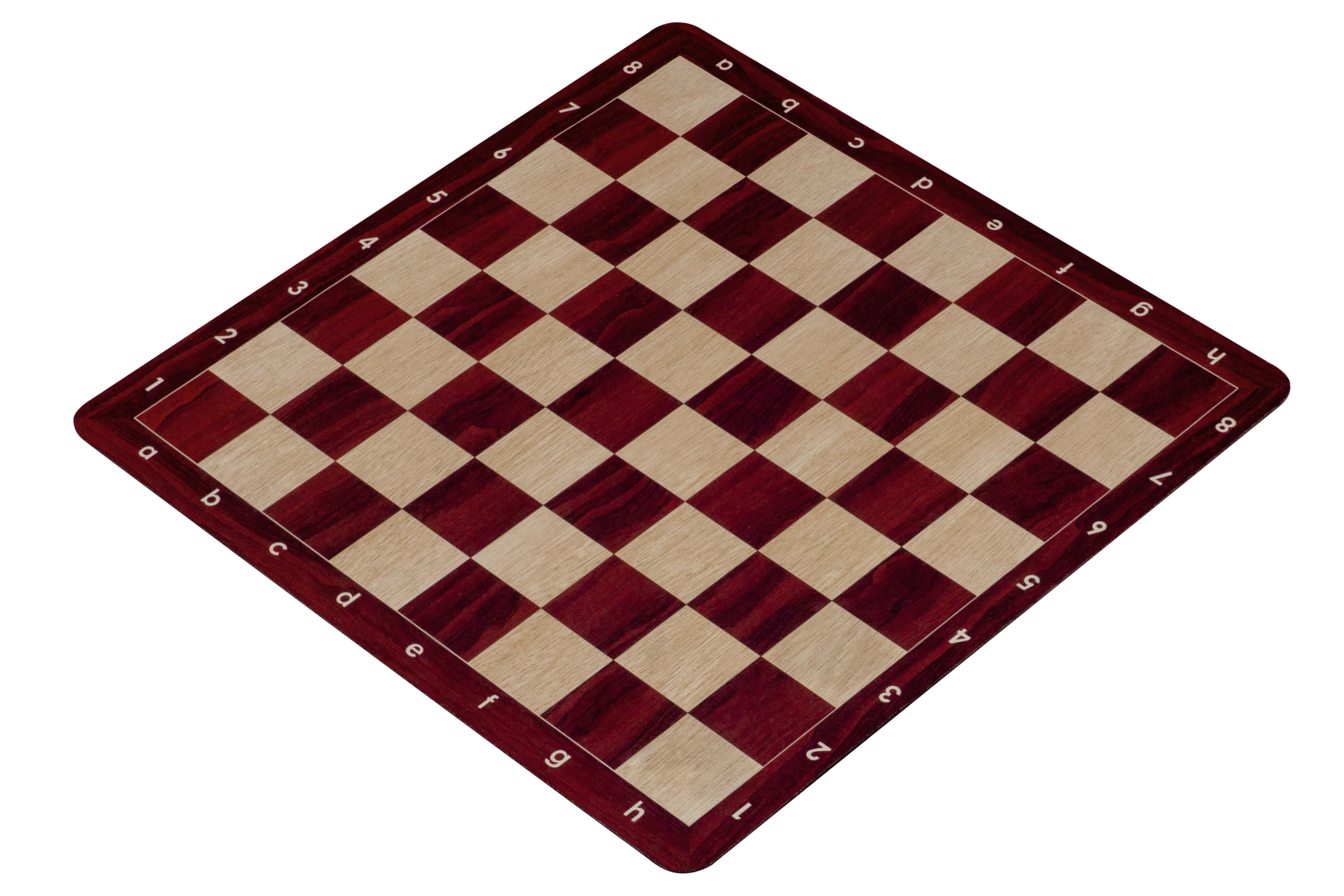 Aufrollbares Schachbrett Nr. 6 (51 cm), rutschfester MAHOGANY-Boden - Aufrollbares Schachbrett Nr. 6 (51 cm), rutschfester MAHOGANY-Boden