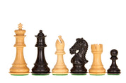 King's Bridal Ebenholz 4 Zoll geschnitzt hölzerne Schachfiguren