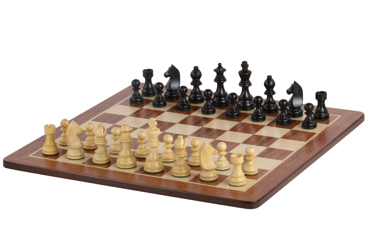 Zeitloses Schachspiel - Schachbrett (Feld 50 mm), Figuren (König 90 mm) - Zeitloses Schachspiel - Schachbrett (Feld 50 mm), Figuren (König 90 mm)