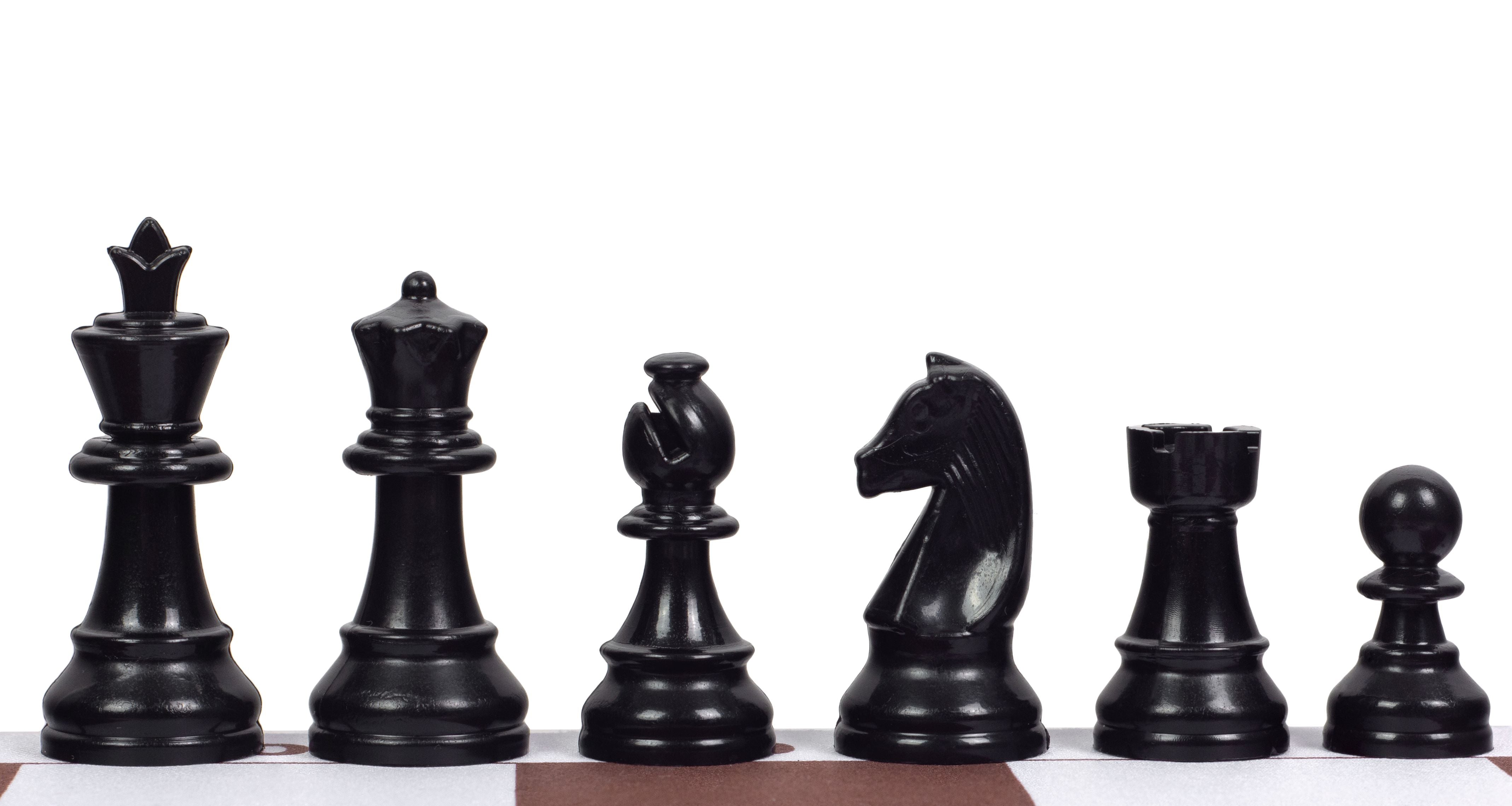 Staunton Schachfiguren Nr. 3, Kunststoff (König 65 mm) - Staunton Schachfiguren Nr. 3, Kunststoff (König 65 mm)