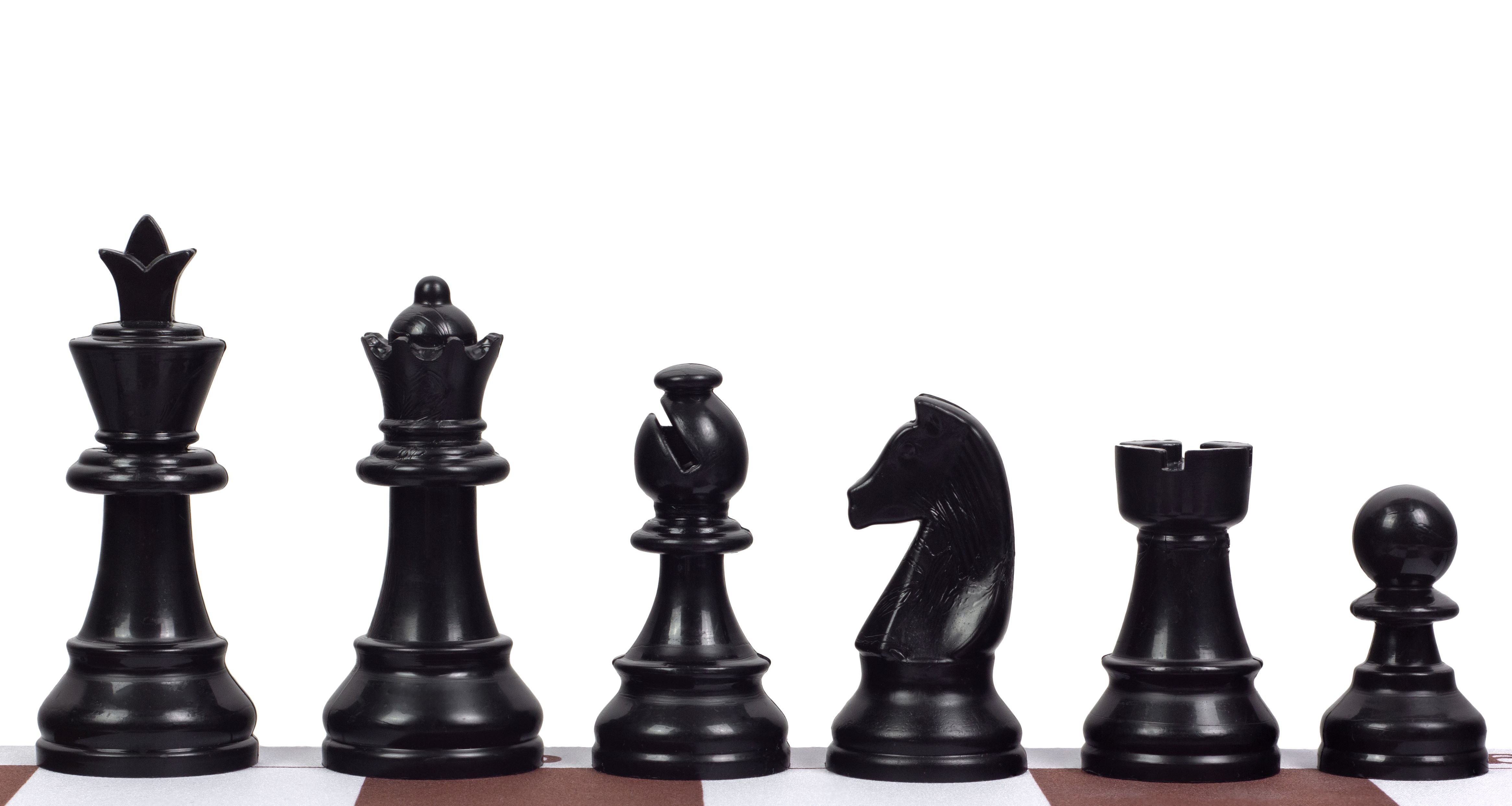 Staunton Schachfiguren 6, Kunststoff (König 95 mm) - Staunton Schachfiguren 6, Kunststoff (König 95 mm)