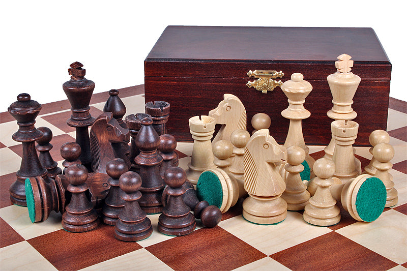 STAUNTON No. 6 in Holzkiste Carved Wooden - STAUNTON No. 6 in Holzkiste Carved Wooden