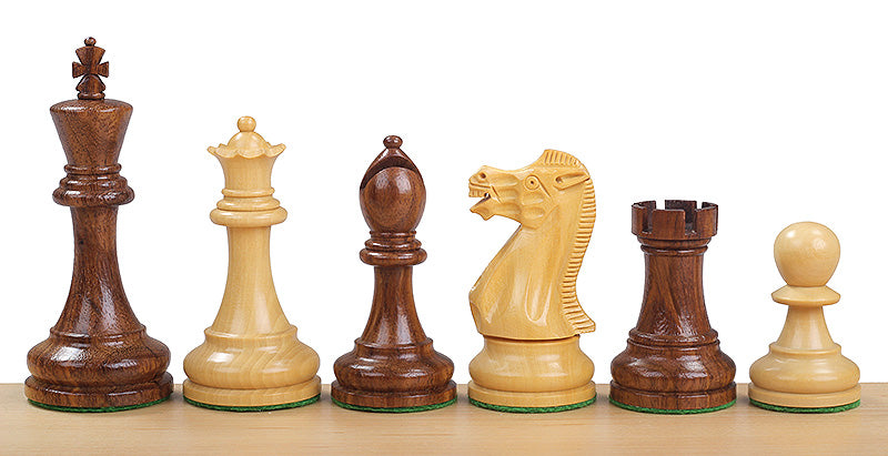 Executive Schachfiguren Indische Akazie/Buchsbaum 4 Zoll - Executive Schachfiguren Indische Akazie/Buchsbaum 4 Zoll