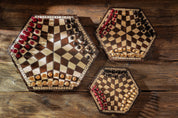 Schachset für drei Spieler - mittel (40x35cm)