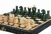 KÖNIGLICHES SCHACH KLEIN, GRÜN (30x30cm)