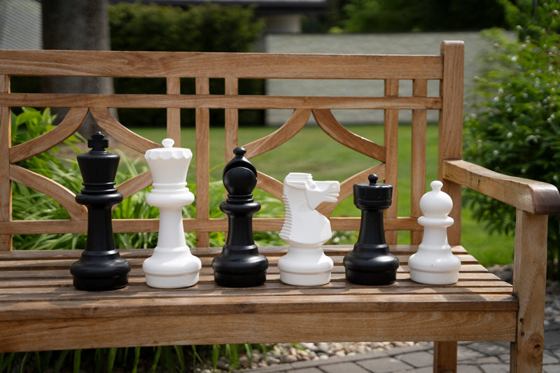 Garten-Mittelschach-Set mit Kunststoffbrett - Garten-Mittelschach-Set mit Kunststoffbrett
