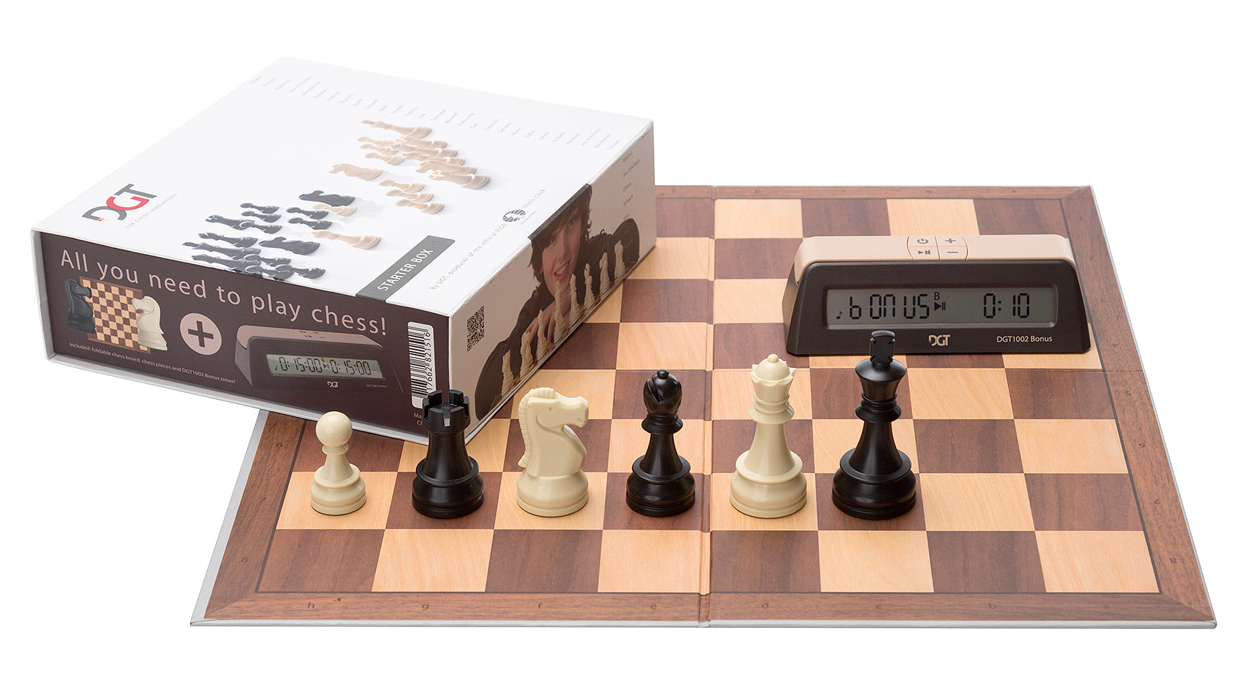DGT Box Schach Set Braun - DGT Box Schach Set Braun