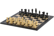 No6 Schwarzes Schachbrett+ 3.75" Französische Ebonisierte Figuren