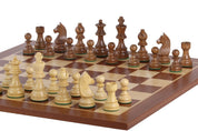 Turnierschach-Set Nr. 6 - 58mm Brett + Deutsche Ritter 3,75" Figuren
